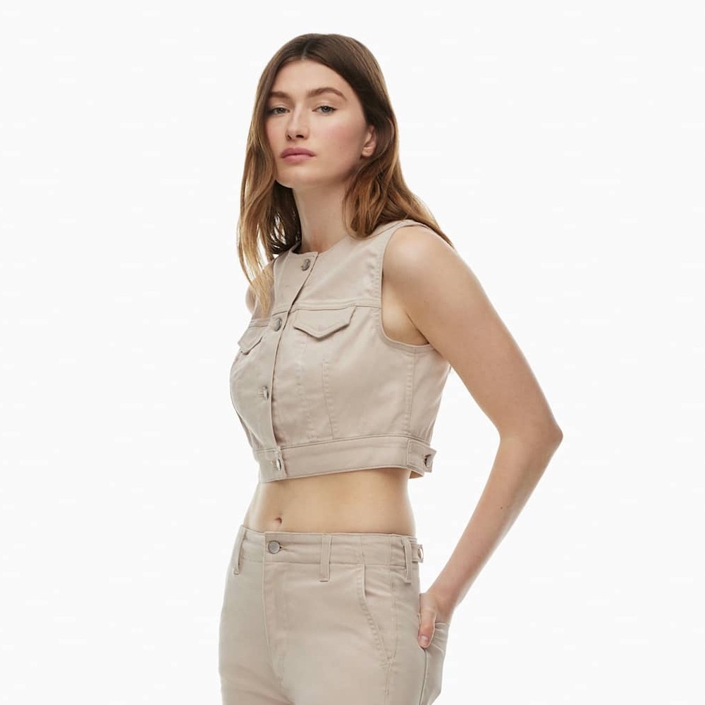 Aritzia Denim Forum The '90s Denim Top NWT